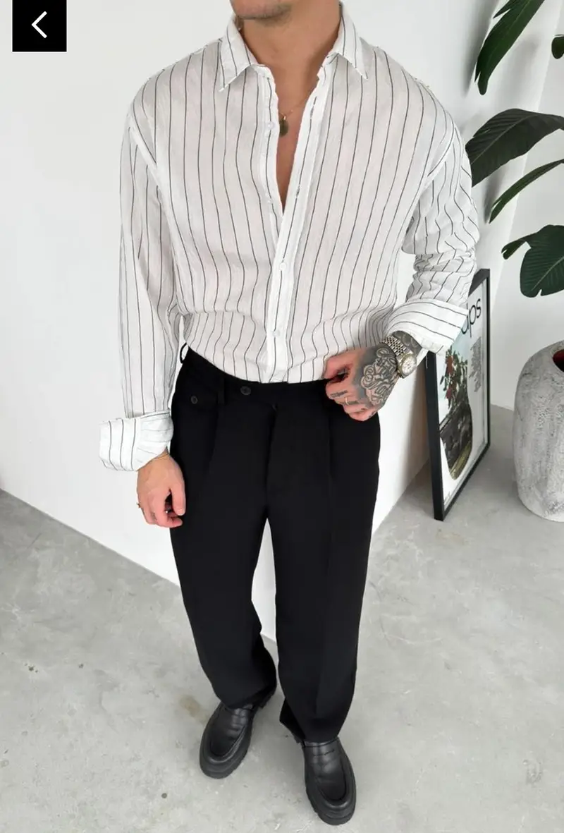 Stripes old money shirt MKH