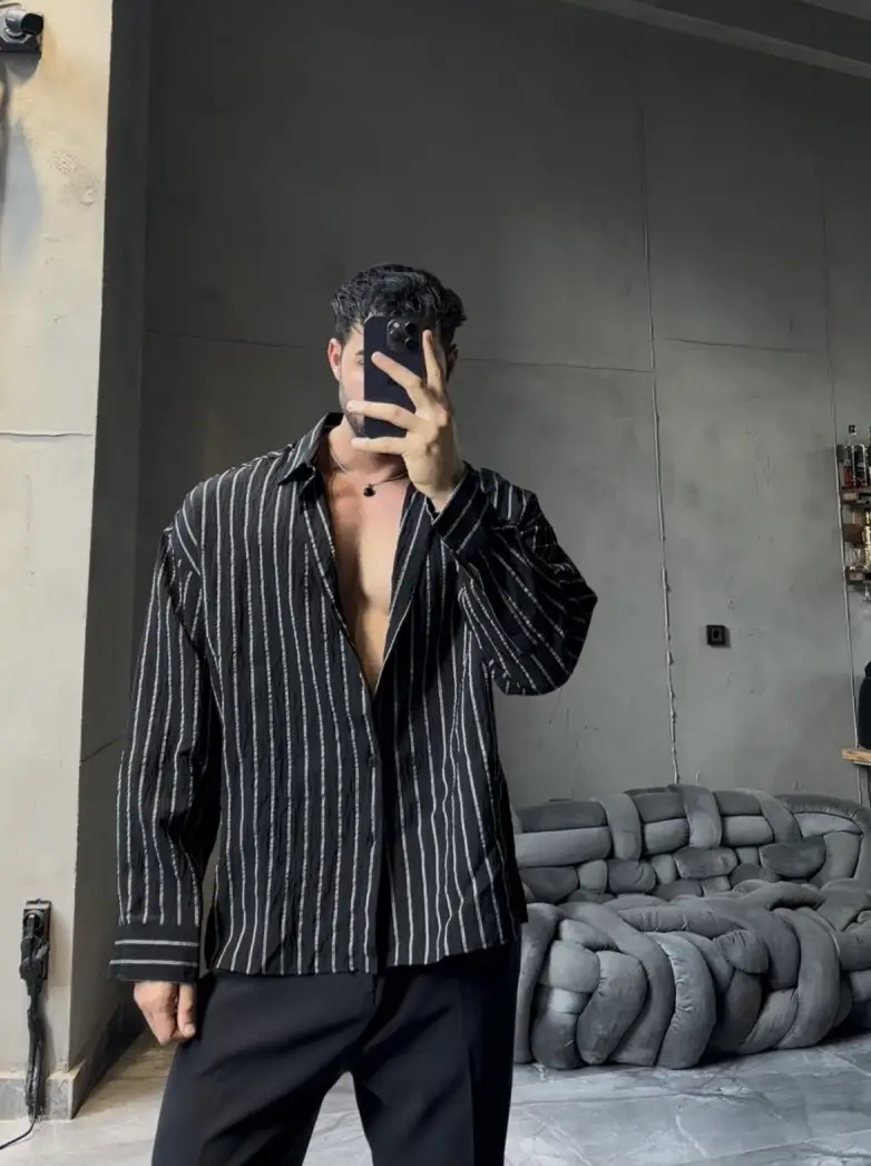 FINE LINE DETAILED OVERSIZE SHIRT 