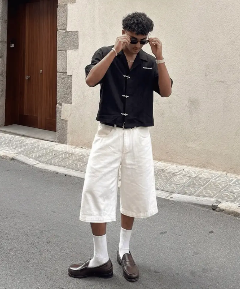 Chinese cropped shirt