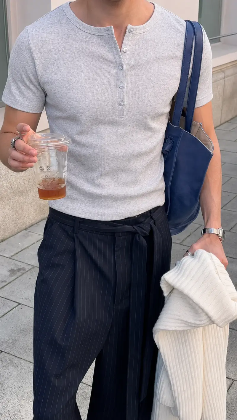 SHORT SLEEVES HENLEY SHIRT