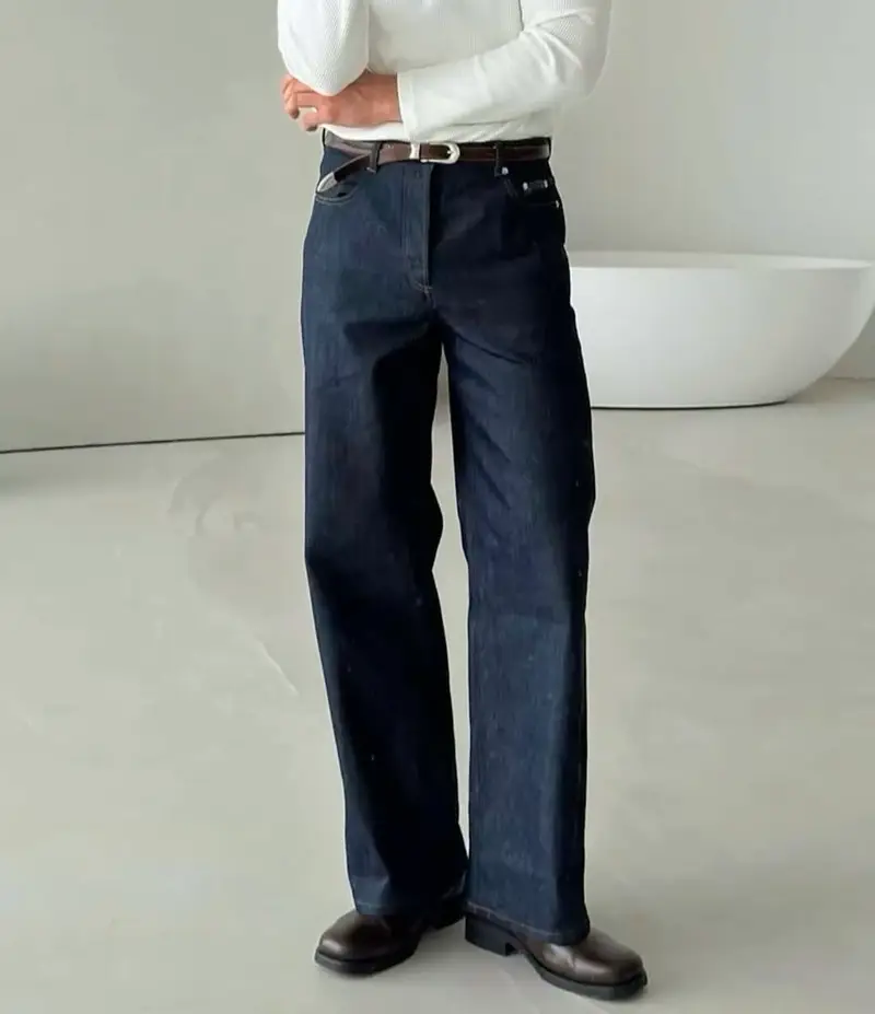 INDIGO WIDE LEG JEANS