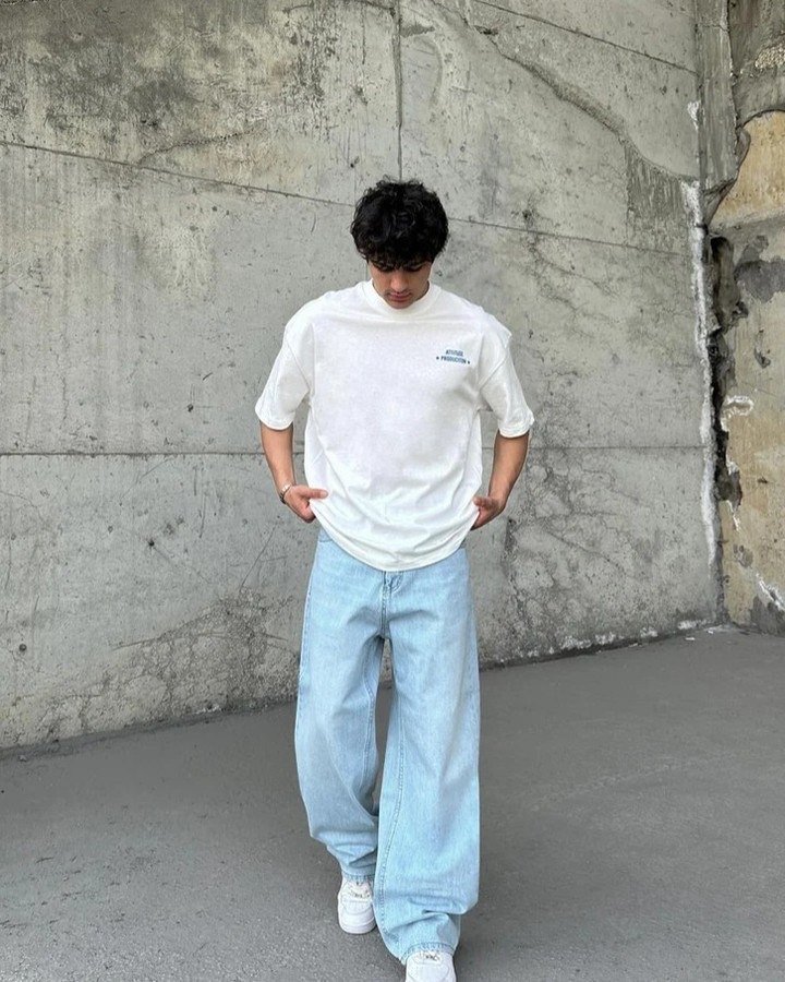 Basic Ice Blue Extra Baggy Jeans PO