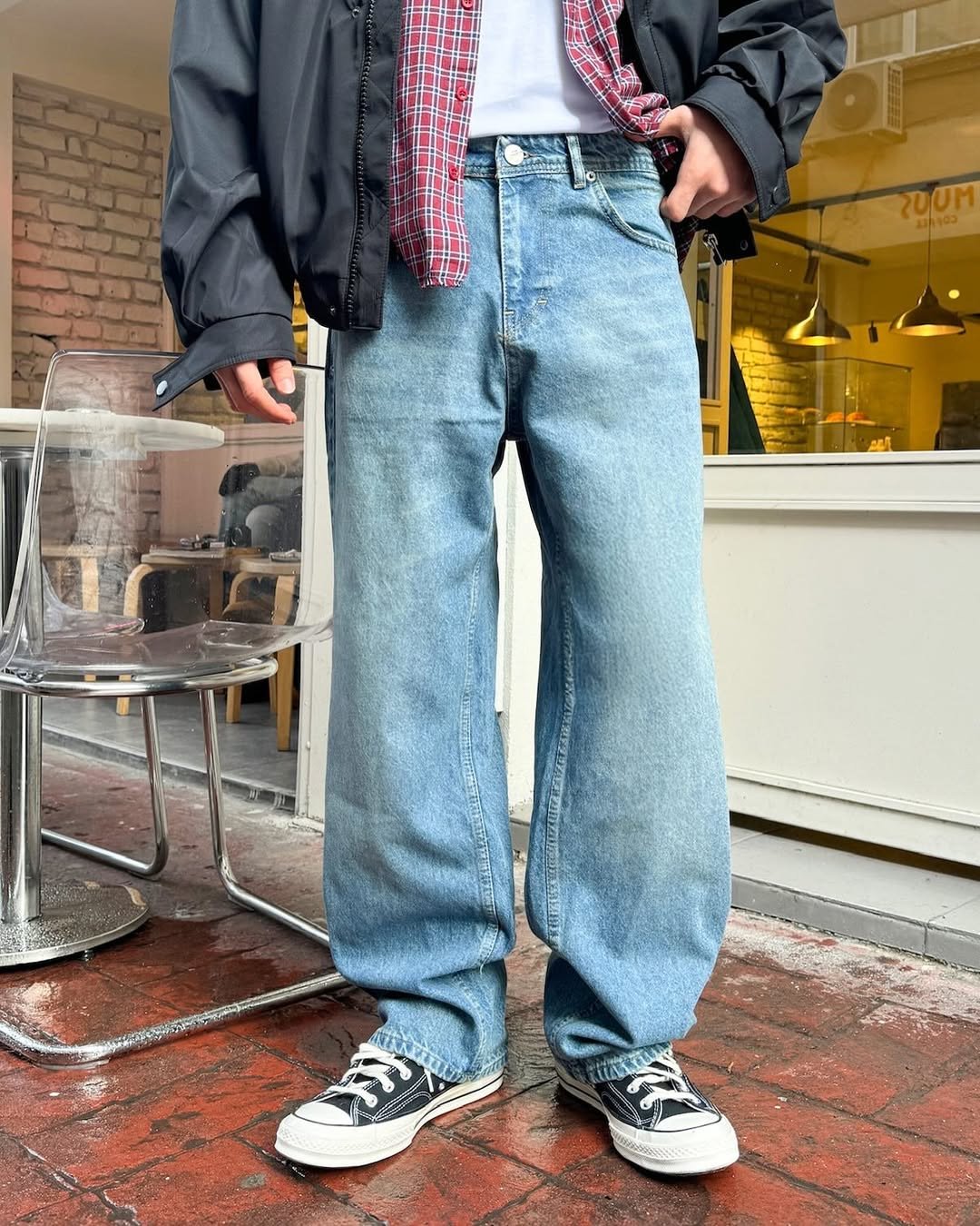 Fading Detailed Blue Extra Baggy Jean PO