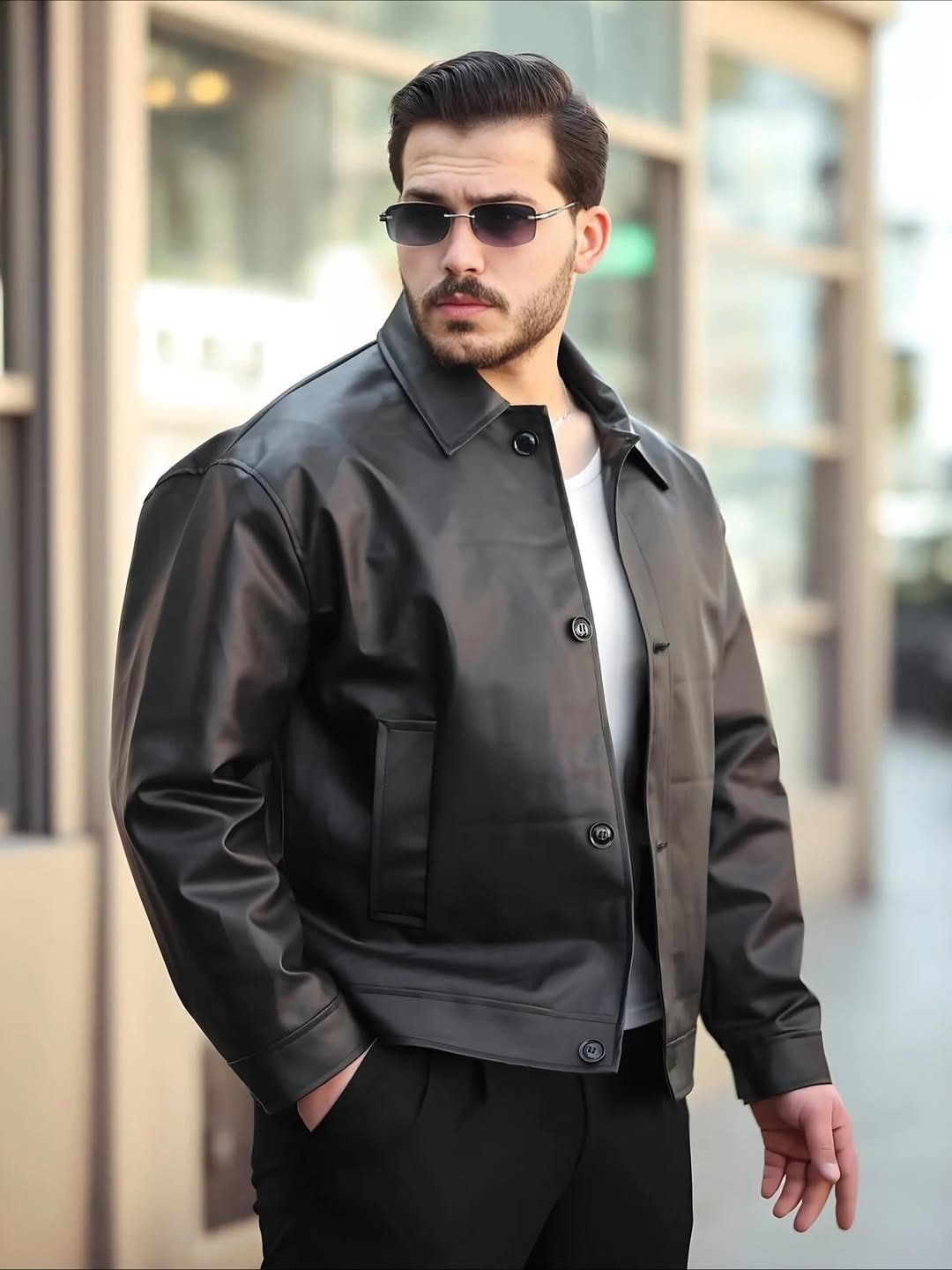 Boutton leather jacket