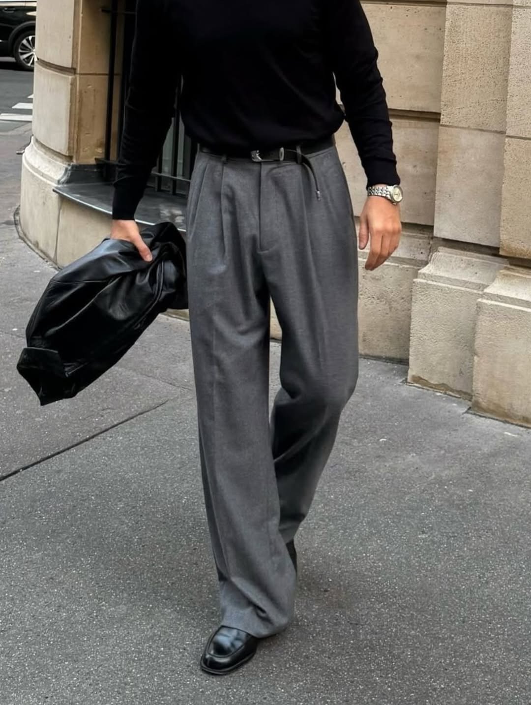 Gray extra baggy trouser