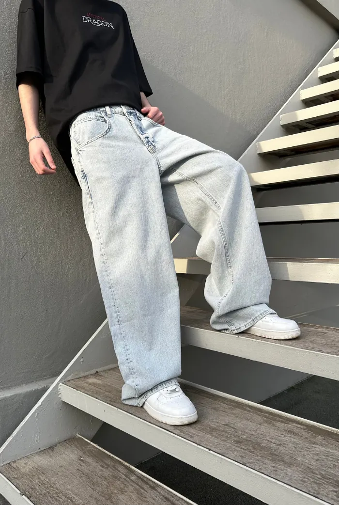 Snow Washing extra baggy jean PO