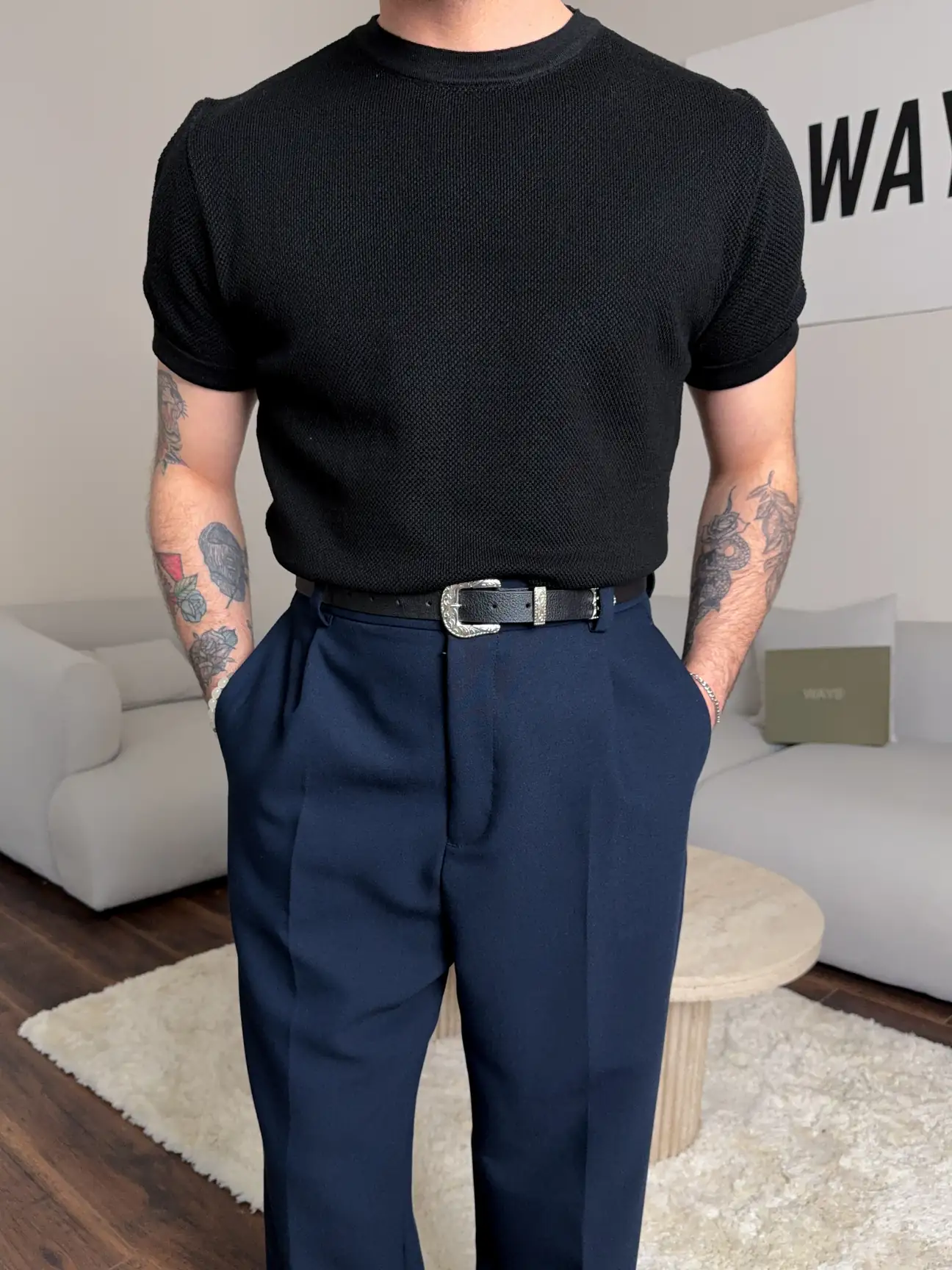 Stitch high neck t-shirt