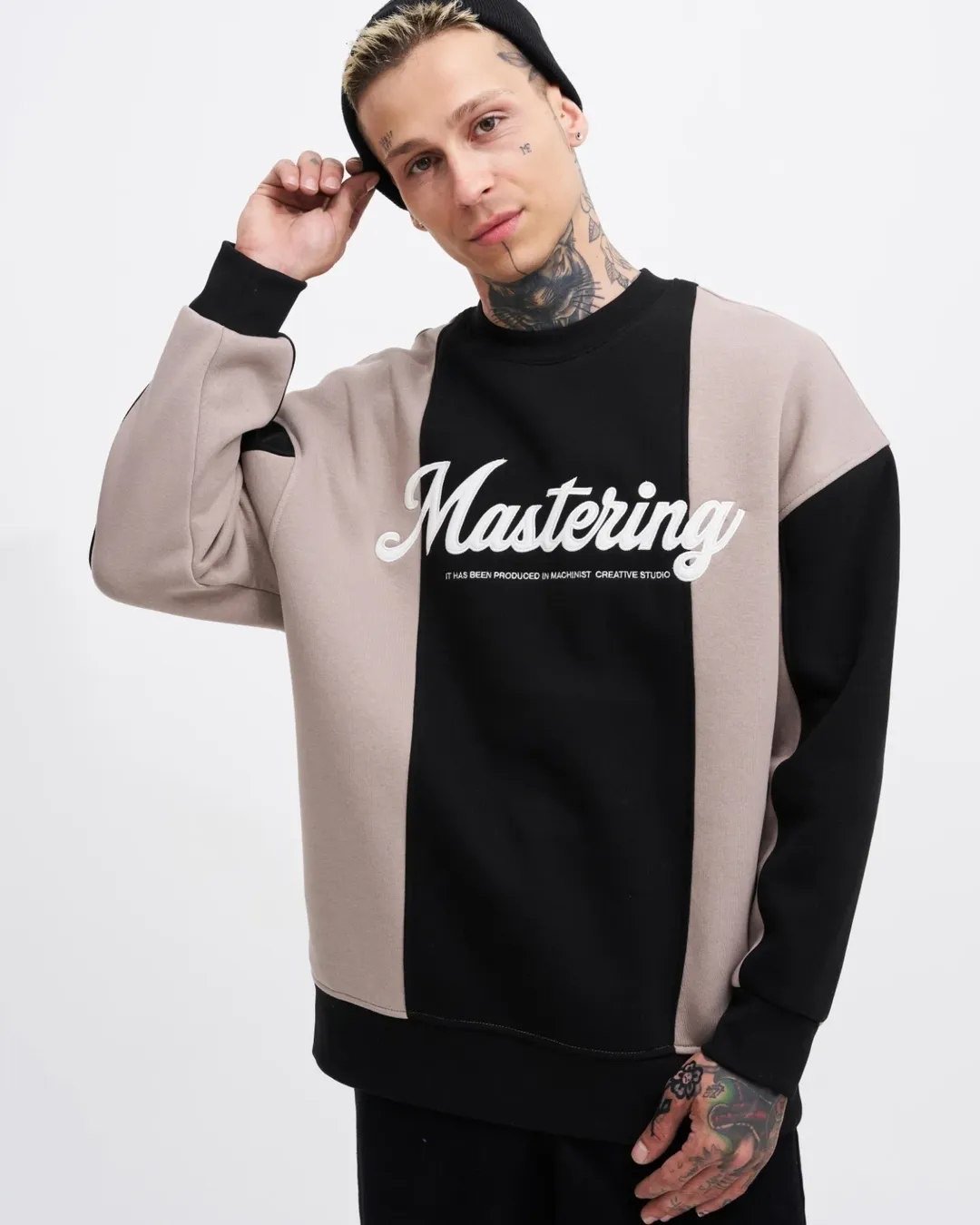 Mastering sweatshirt noir et marron