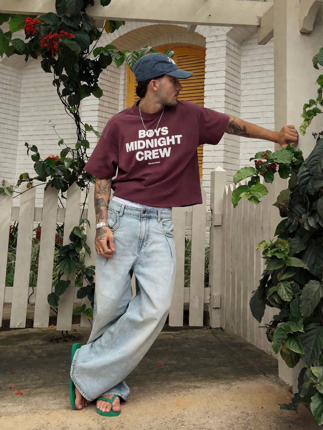 Boys Midnight Crew Cropped Tshirt